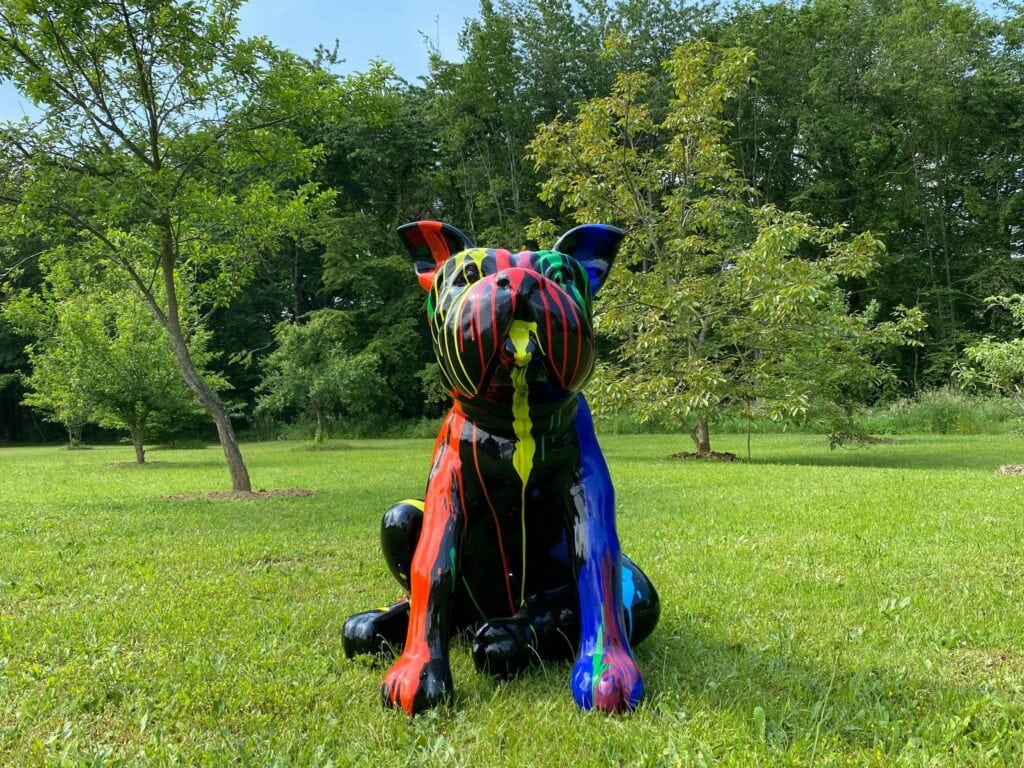 chien en résine, bouledogue en résine, point déco Terville, du conseil et du choix en animaux en résine