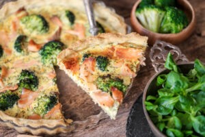Quiche saumon et brocolis