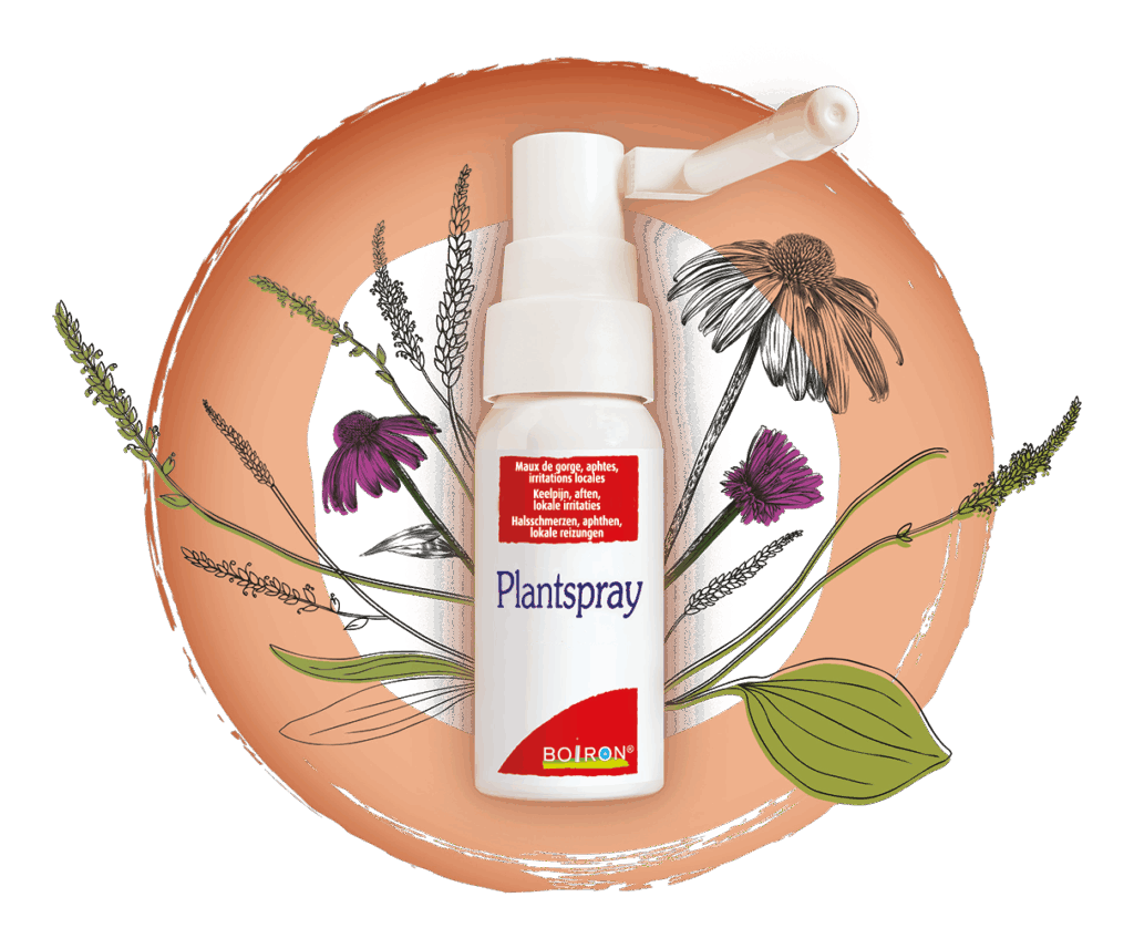 pleine forme, Boiron-plantspray-maux-de-gorge-keelpijn