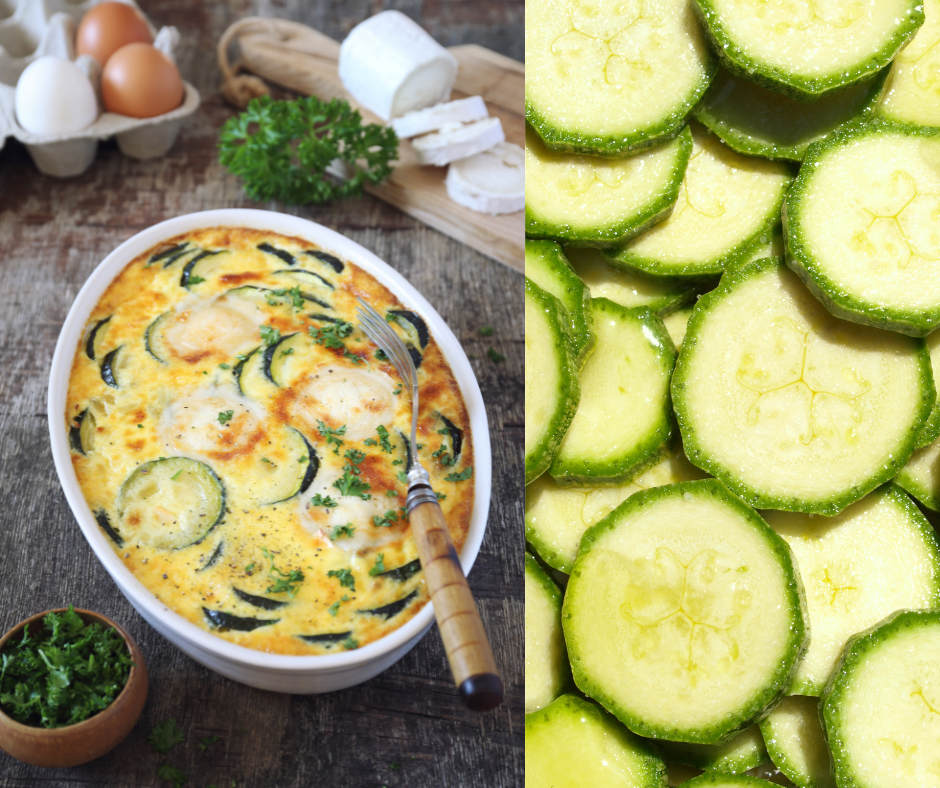 Clafoutis courgettes, courgettes, clafoutis salé