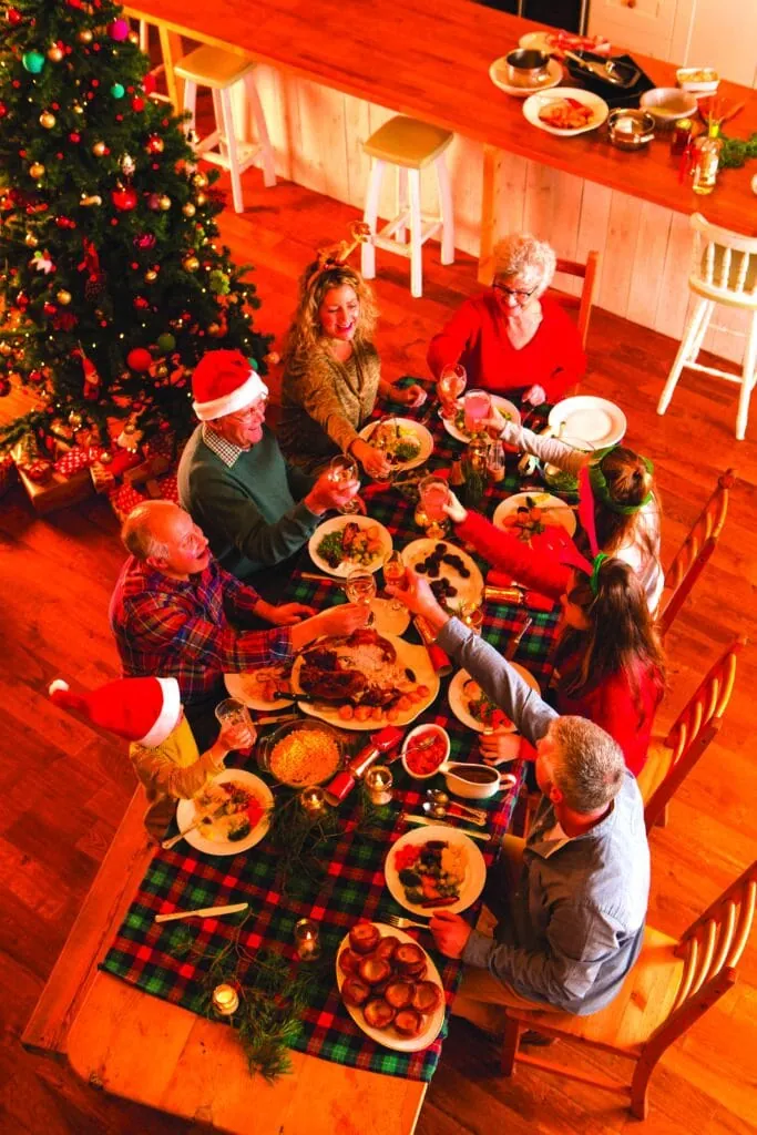 fêtes et excès, table de convives