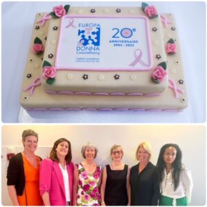 Journée Académique Europa Donna Luxembourg, cancer du sein, rencontres, gâteau