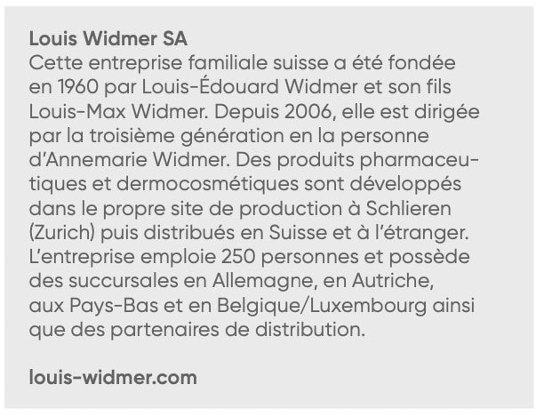 Ligne Hydraderm, Présentation Louis Widmer