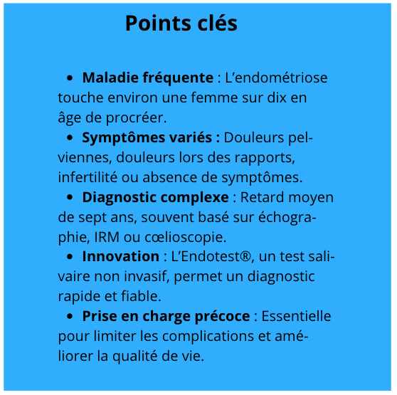 endométriose, bionext, points clés