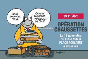 opération chaussettes, Geluck, Bruxelles