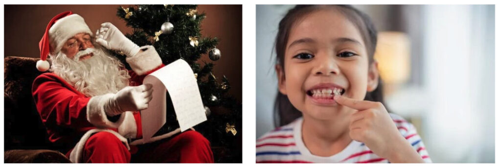 personnages imaginaires, père Noël, la petite souris
