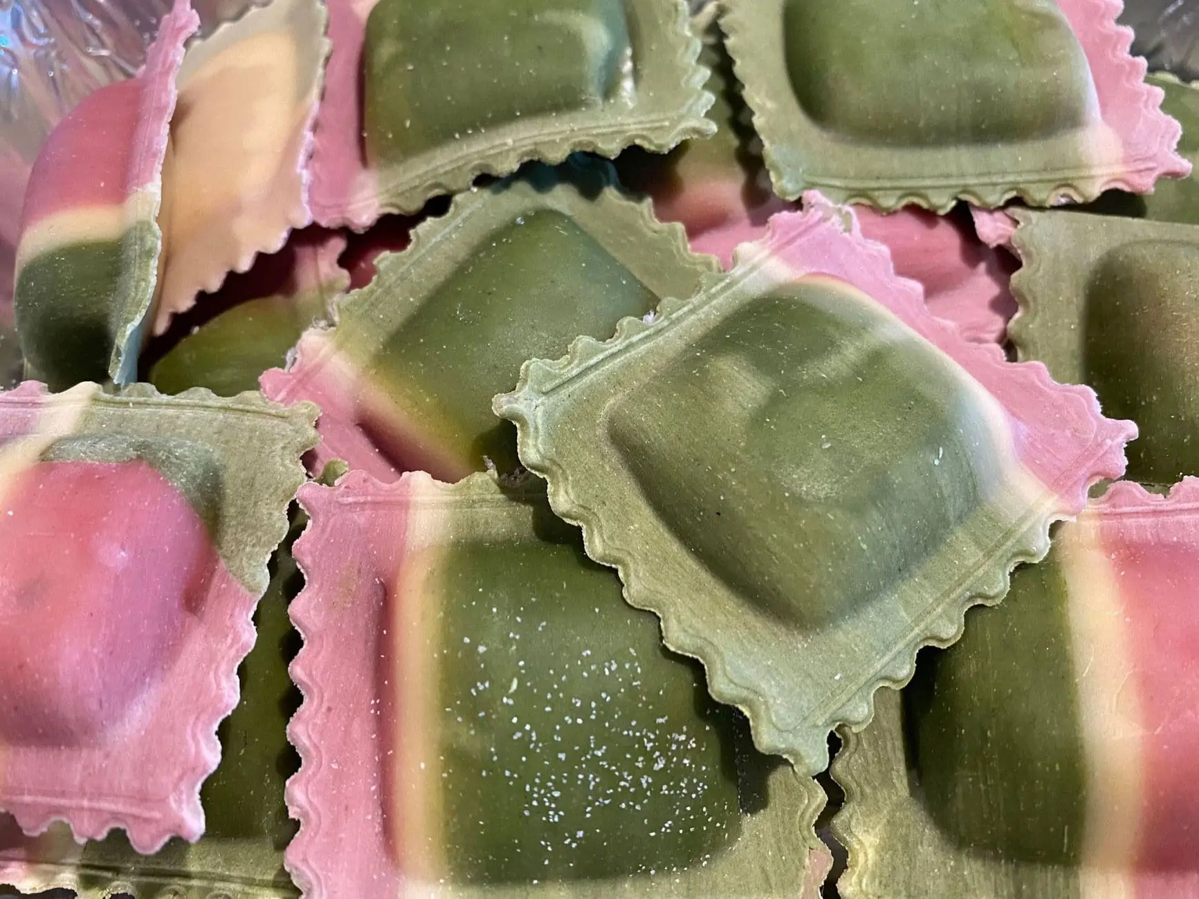 raviolis rayés