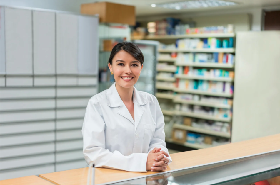 le pharmacien au comptoir