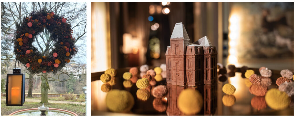 Villa Pétrusse, La Villa Pétrusse fête son premier Noël, décorations florales
